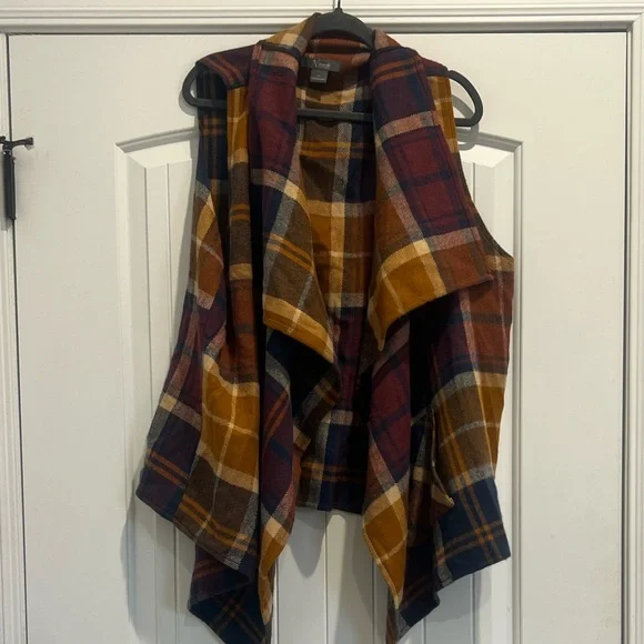 Natural Reflections Plaid Vest Sz 2x - Picture 6 of 6
